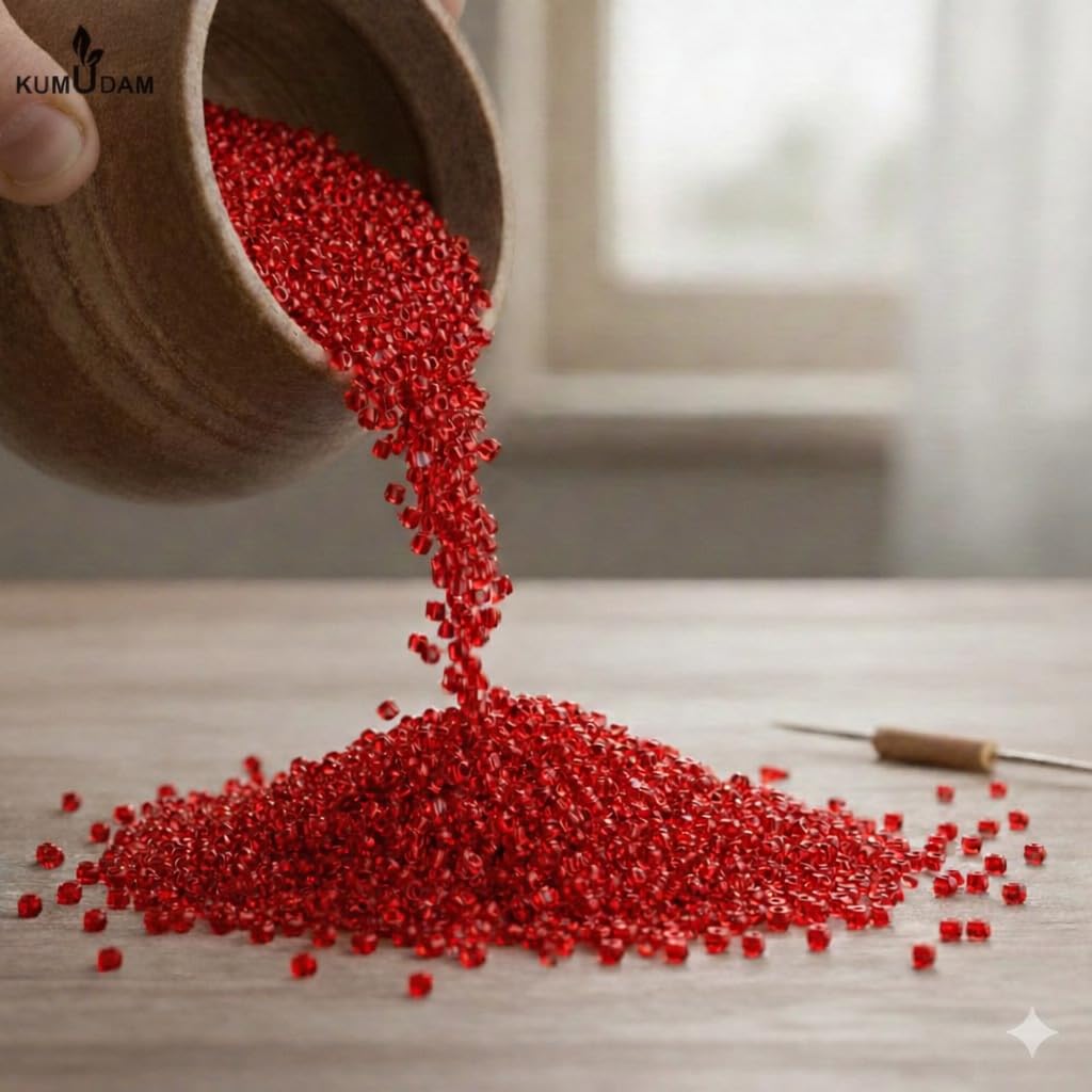 Premium Glass Sugar Bead_Maroon(50g)