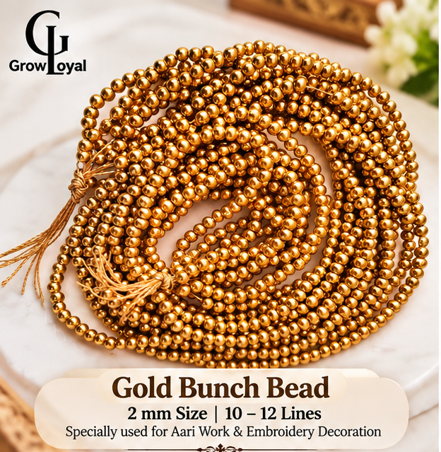 Gold Bunch Bead_2mm